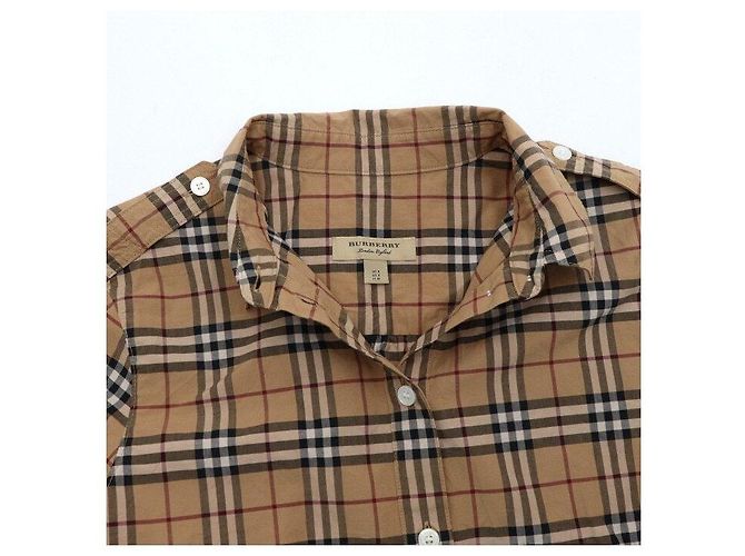 Burberry Abito tunica a quadri in cotone - vista 5