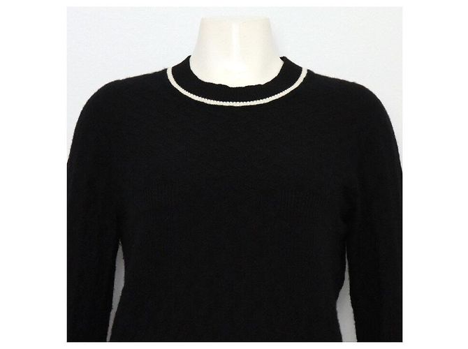 Chanel Langärmliger Kaschmir-Strickpullover für Damen in Schwarz - Ansicht 2