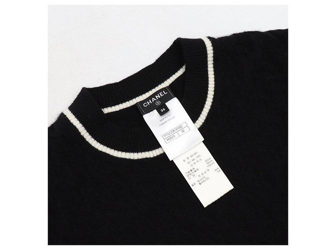 Chanel Langärmliger Kaschmir-Strickpullover für Damen in Schwarz - Ansicht 5