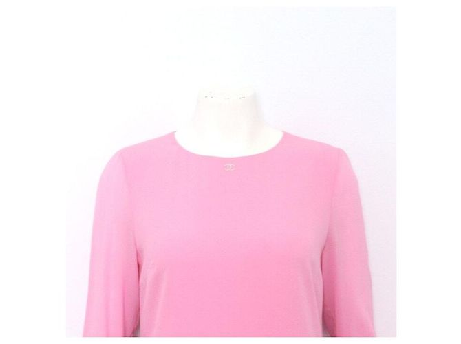 Chanel Abito rosa da donna in misto seta - vista 2