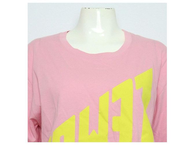 Gucci Rosa Baumwoll-T-Shirt mit Logo für Damen - Ansicht 2