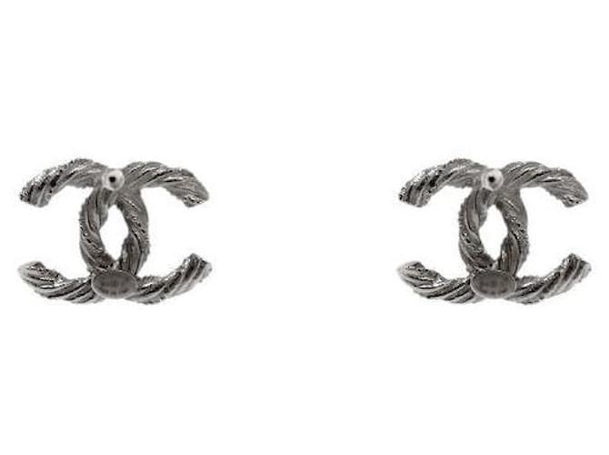 Chanel Pendientes Cubic CC Silver Plata - vista 3