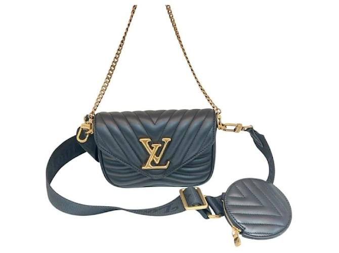 Louis Vuitton Borsa a tracolla Multi Pochette New Wave Nera e Oro Nero - vista 2