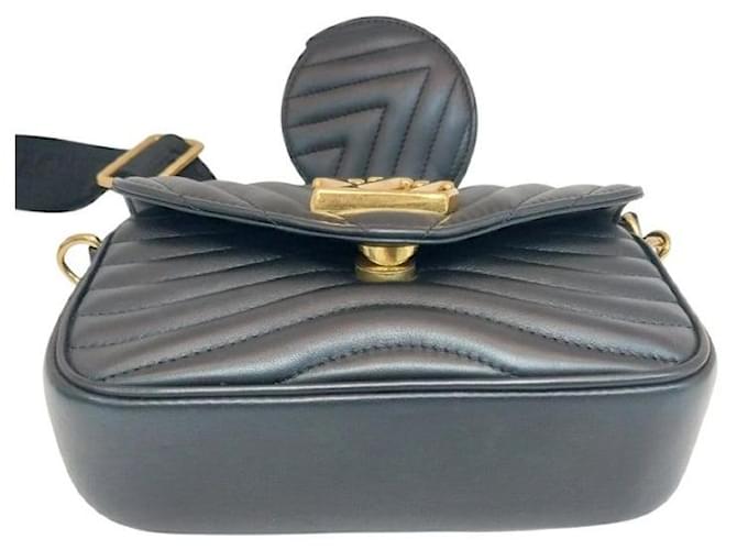 Louis Vuitton Borsa a tracolla Multi Pochette New Wave Nera e Oro Nero - vista 3