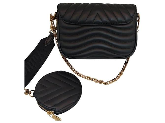 Louis Vuitton Borsa a tracolla Multi Pochette New Wave Nera e Oro Nero - vista 4