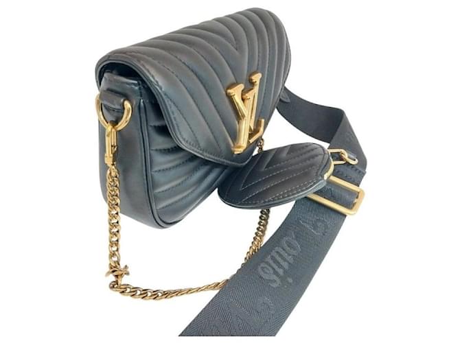 Louis Vuitton Borsa a tracolla Multi Pochette New Wave Nera e Oro Nero - vista 7