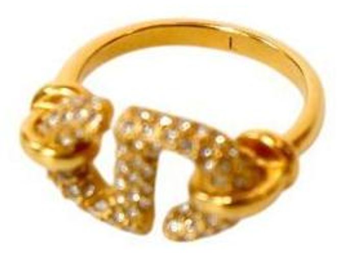 Dior Cubic Navy CD Gold Ring Größe - Ansicht 5