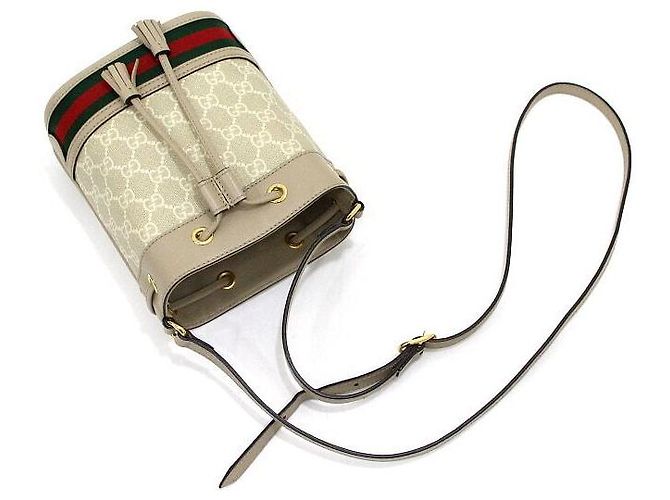 Gucci Mini Bucket Bag Ophidia Borsa a Tracolla Borsa Spalla Marrone - vista 11
