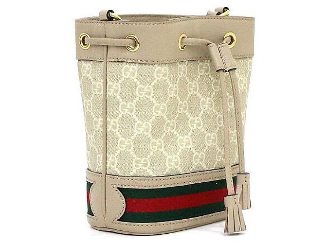 Gucci Mini Bucket Bag Ophidia Borsa a Tracolla Borsa Spalla Marrone - vista 4