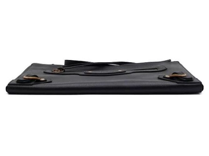 Balenciaga Clutch grande in vitello nero - vista 6