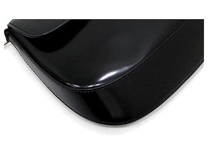 Prada Borsa a tracolla Cleo in pelle spazzolata con patta Nera - vista 11