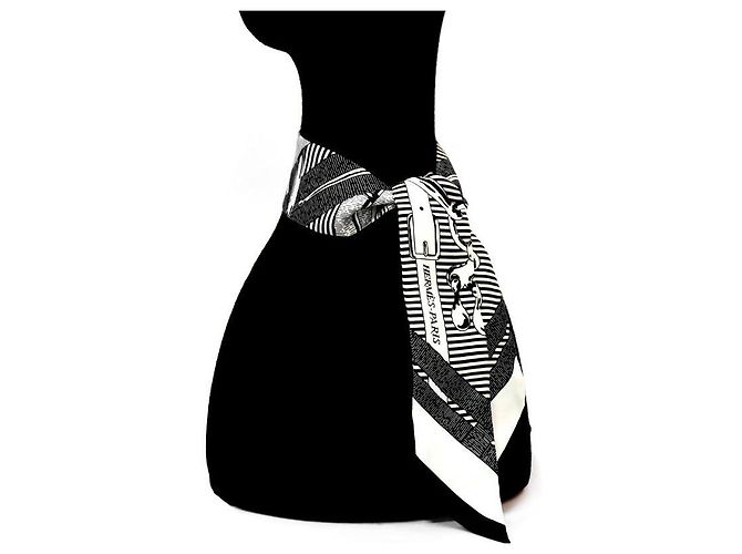 Hermès Pañuelo de seda negro - vista 5