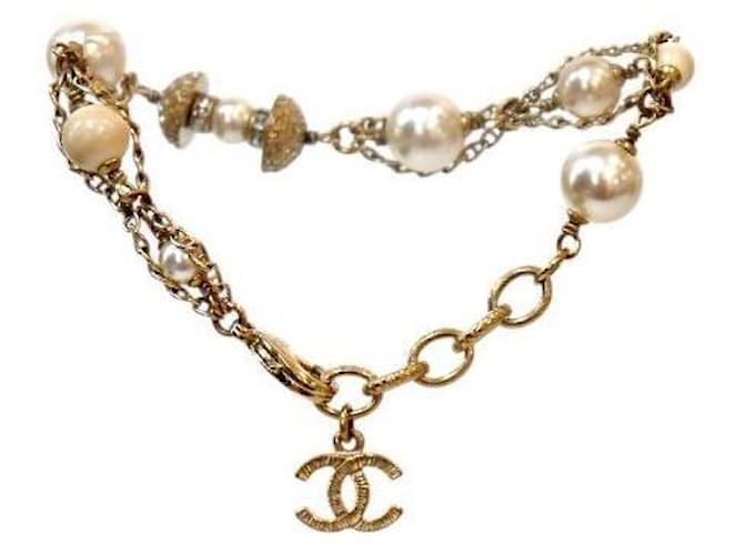 Chanel Bracciale in Perle CC Gold D'oro - vista 4