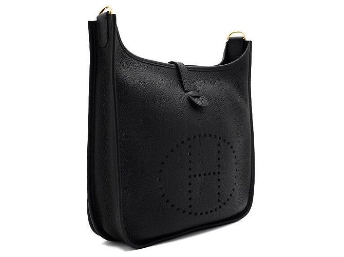 Hermès Bolso de hombro Evelyne Clemence en Negro - vista 4