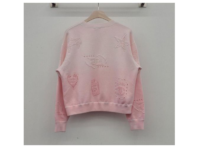 Chanel Cashmere-Strick-Sweatshirt mit Rundhalsausschnitt Rot - Ansicht 4