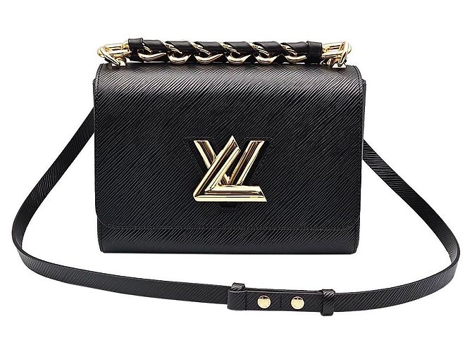 Louis Vuitton Black Leather Epi Twist MM Nero - vista 2