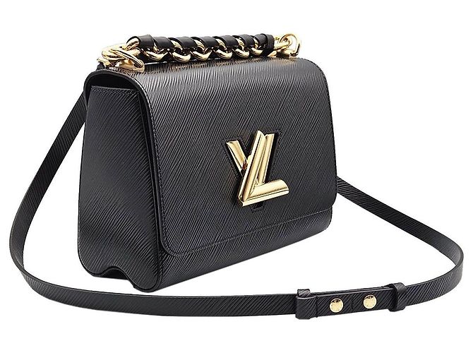 Louis Vuitton Black Leather Epi Twist MM Nero - vista 4