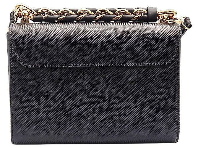 Louis Vuitton Black Leather Epi Twist MM Nero - vista 5