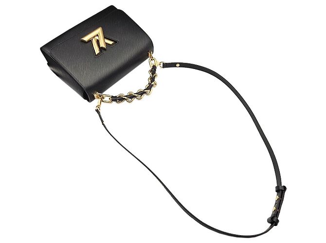 Louis Vuitton Black Leather Epi Twist MM Nero - vista 6
