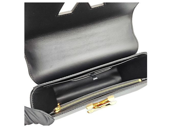 Louis Vuitton Black Leather Epi Twist MM Nero - vista 8