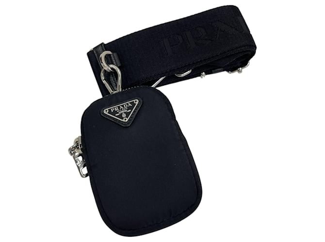 Prada Borsa a tracolla e spalla Multi Hobo in Re-Nylon Nero - vista 7