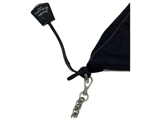 Prada Borsa a tracolla e spalla Multi Hobo in Re-Nylon Nero - vista 8