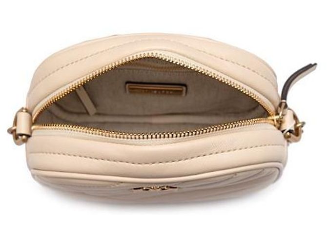 Tory Burch Kleine Chevron Camera Tasche Weiß - Ansicht 7