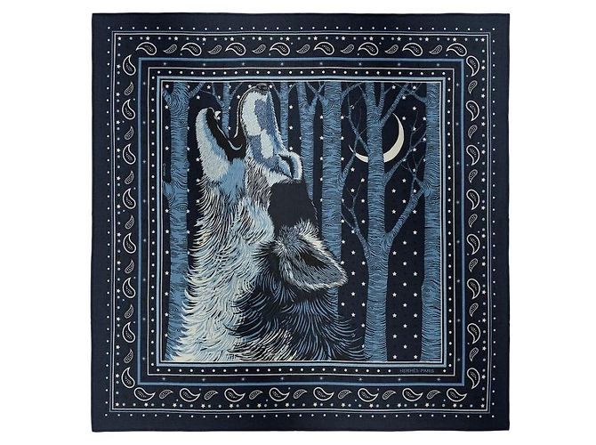 Hermès Bandana-Schal Blau - Ansicht 2