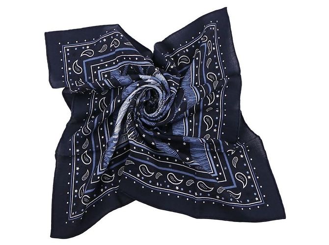 Hermès Bandana-Schal Blau - Ansicht 7