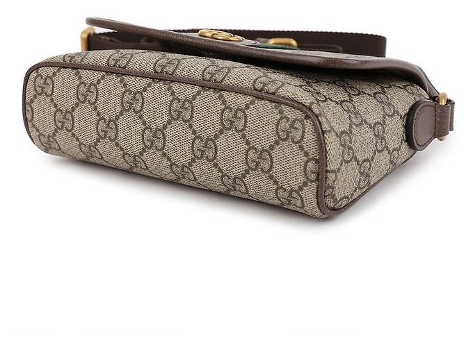 Gucci Borsa a tracolla Ophidia Mini Marrone - vista 6