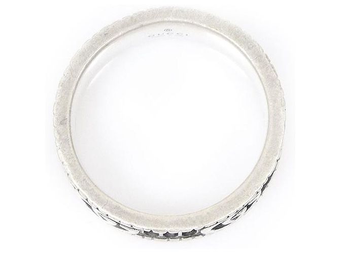 Gucci Anello largo GG Marmont in argento - vista 4