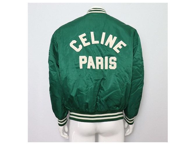 Céline Nylon Teddy Unisex Varsity Bomberjacke - Ansicht 4