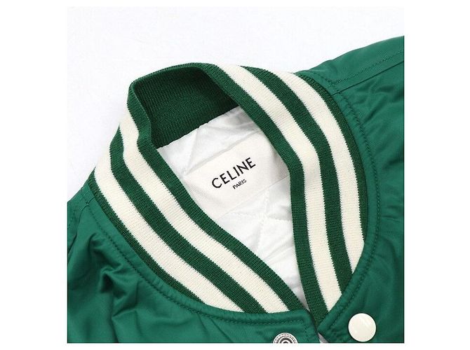 Céline Nylon Teddy Unisex Varsity Bomberjacke - Ansicht 5