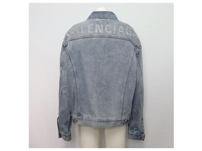 Balenciaga Denimjacke mit Initial-Logo - Ansicht 4