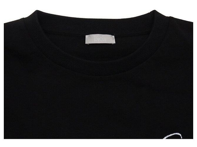 Dior Unisex T-Shirt aus Baumwolle in Schwarz mit weißem Logo - Ansicht 5