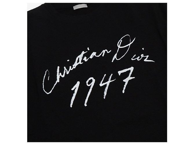 Dior Unisex T-Shirt aus Baumwolle in Schwarz mit weißem Logo - Ansicht 6