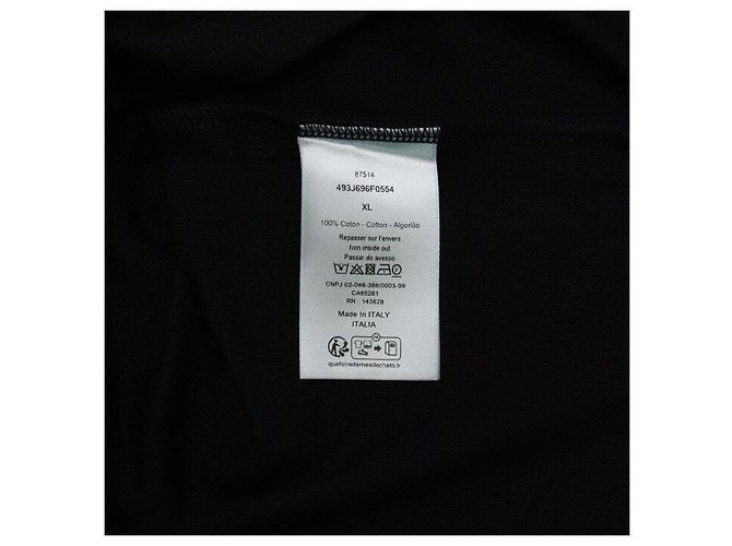 Dior Unisex T-Shirt aus Baumwolle in Schwarz mit weißem Logo - Ansicht 7