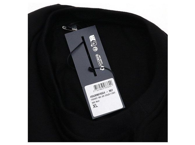 Dior Unisex T-Shirt aus Baumwolle in Schwarz mit weißem Logo - Ansicht 8