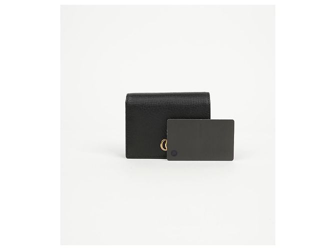 Gucci Tarjetero GG Marmont de piel Black Gold Negro - vista 13