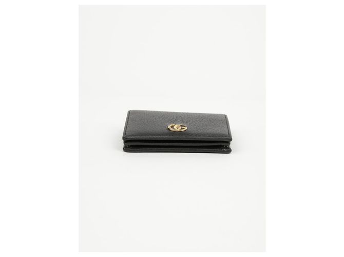 Gucci Tarjetero GG Marmont de piel Black Gold Negro - vista 5