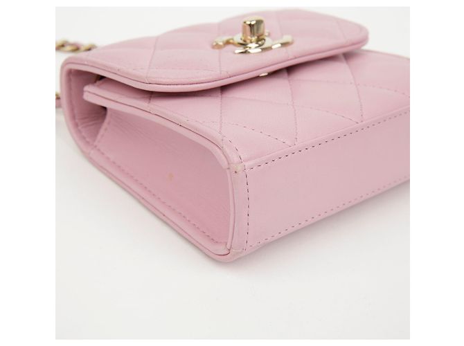 Chanel Borsa a tracolla Vanity Mini CC Trendy in pelle di agnello Rosa - vista 10