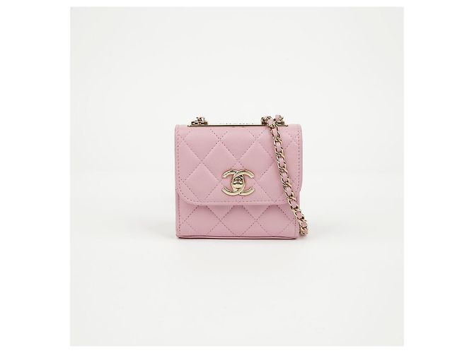 Chanel Borsa a tracolla Vanity Mini CC Trendy in pelle di agnello Rosa - vista 2