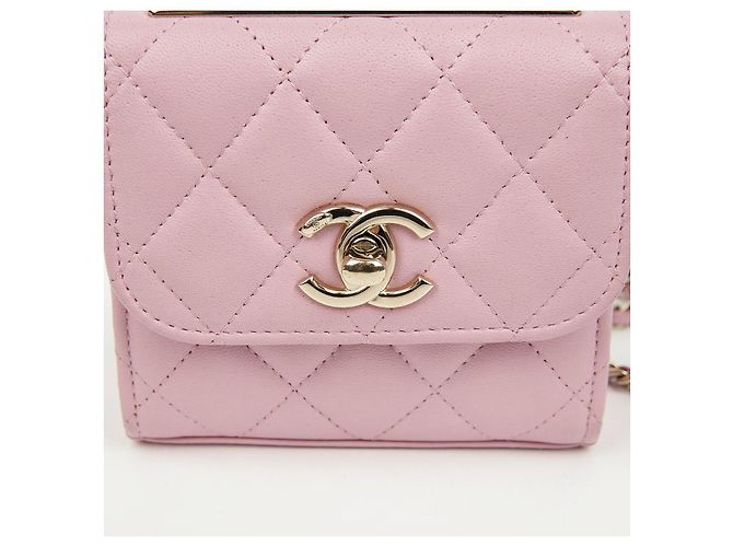 Chanel Borsa a tracolla Vanity Mini CC Trendy in pelle di agnello Rosa - vista 3