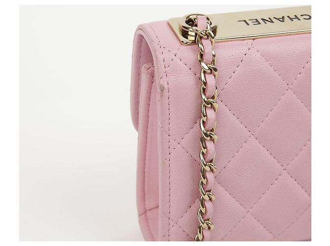 Chanel Borsa a tracolla Vanity Mini CC Trendy in pelle di agnello Rosa - vista 6