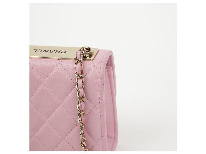 Chanel Borsa a tracolla Vanity Mini CC Trendy in pelle di agnello Rosa - vista 7