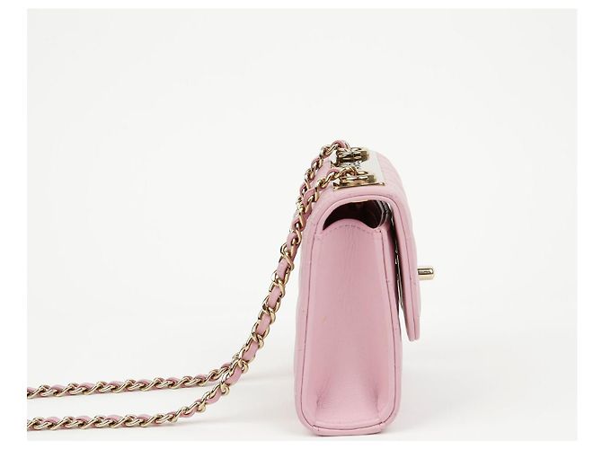 Chanel Borsa a tracolla Vanity Mini CC Trendy in pelle di agnello Rosa - vista 8