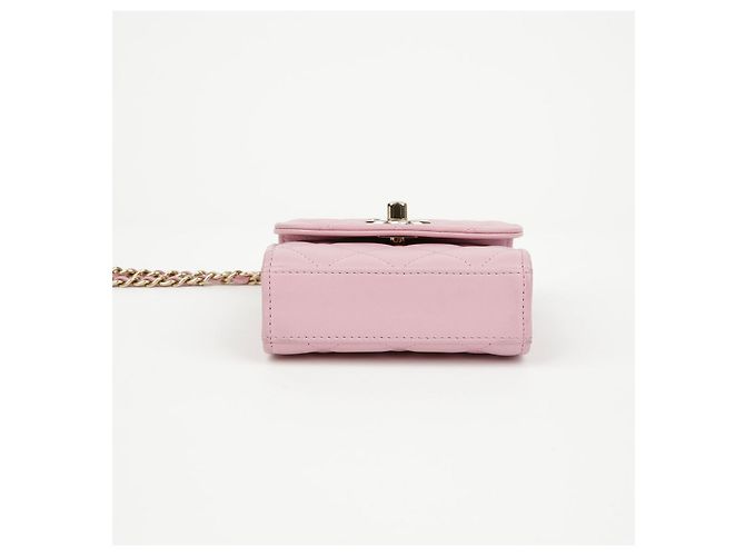 Chanel Borsa a tracolla Vanity Mini CC Trendy in pelle di agnello Rosa - vista 9