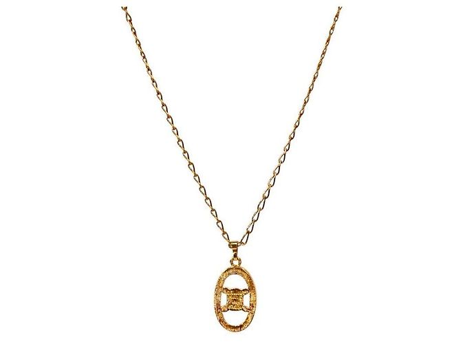 Céline Triomphe Round Cubic Gold Halskette - Ansicht 2