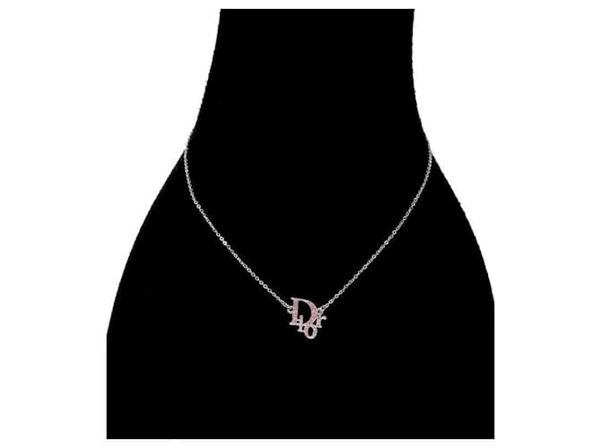 Dior Collana Silver Cubic Oblique Rosa - vista 5
