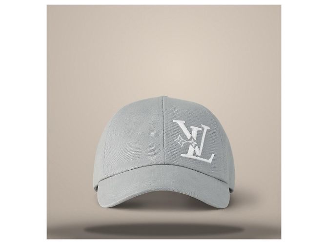 Louis Vuitton Cappello Grigio Chiaro Marrone - vista 2